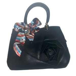 Twilly Women Handbag Purse Neck Tie Headband Bag Scarf 1 White Blue Brow…